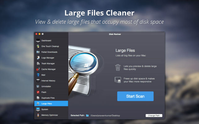 Disk Reviver app free up disk space