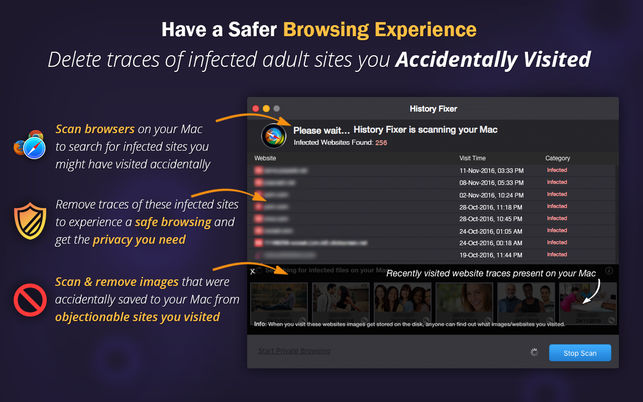 History fixer scanning your mac