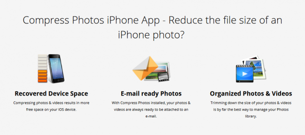 How do I reduce the file size of an iPhone photo abeapps