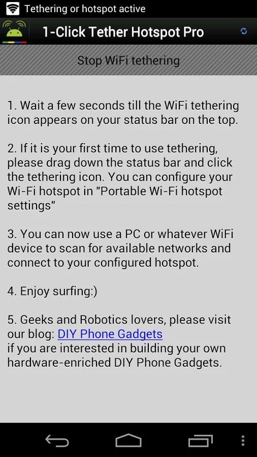 Wifi Hotspot App for Android without Rooting